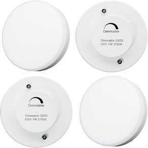 Dimmable MR11 GU10 Base LED Bulb 35mm Mini/Small Spotlight 120V 3W Track Light, 20watt 35W Halogen Equivalent, Warm White 2700K, Pack of 4