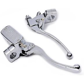 Astra Depot Left Clutch Lever + Right Hydraulic Brake Master Cylinder Compatible with Harley Honda Suzuki Yamaha 1" Handlebar Motorcycle