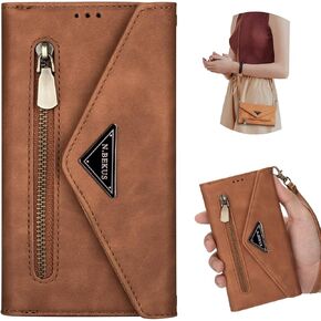 Samsung Galaxy S20 FE 5G Wallet Case,ZYZX Crossbody Neck Strap Lanyard Purse Handbag Shoulder Strap Cover PU Leather Credit ID Card Holder Kickstand Stand Case for Galaxy S20 FE 5G XK Wine