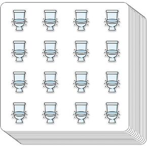 Toilet Planner Stickers, 0.5inch Chore Cleaning Scrapbooking Arts Calendar Kids Crafting 208-Pack