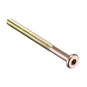 uxcell M6x80mm Furniture Bolt Hex Socket Drive Round Head Screw 58mm Thread Length Zinc Plated 5pcs