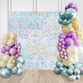 Shimmer Wall Backdrop Black Halloween Sequin Wall Backdrop 3FTx4FT Sparkle Backdrop for Anniversary Disco Birthday Decorations
