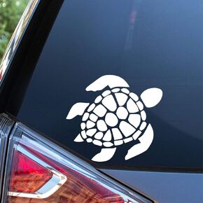 Sunset Graphics & Decals Sea Turtle Decal Vinyl Car Sticker | Cars Trucks Vans Walls Laptop | White | 5.5 inches | SGD000220