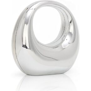 KUANG! Acrylic Evening Handbag for Women Moon Shape Purse Top Handle Clutch Evening Shoulder Bag for Party
