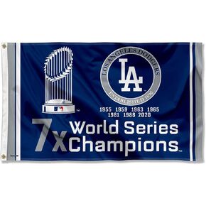Los Angeles Dodgers Years Series Champions 3x5 Foot Grommet Banner Flag