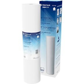 Pentair OMNIFilter RS18-20 Sediment Water Filter, 20-Inch, Whole House Heavy Duty Spun Polypropylene Replacement Cartridge, 20" x 4.5", 50 Micron,White