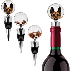 WIRESTER Set of 3 Stainless Steel Decorative Wine Bottle Stoppers For Bar, Holiday, Party, Wedding - Orange Tabby Cat, Black Bombay Cat, Tuxedo Cat