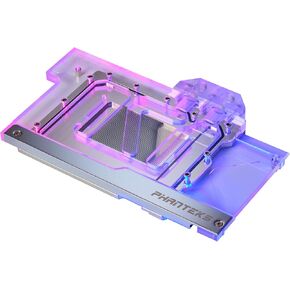 Phanteks (PH-GB3090TIGB_CR01_BP) Glacier G3090Ti GIGABYTE for GIGABYTE AORUS Xtreme/Gaming RTX 3090 Ti, Nickel-Plated Copper Block, Acrylic, Aluminum Cover Plate, Digital-RGB, Chrome