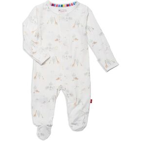 Magnetic Me Footie Pajamas - 100% Organic Cotton Baby Pajamas - Quick Magnetic Fastener Sleeper for Baby Boy and Girl