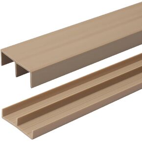 4 Ft. Long White Plastic Sliding Door Track Set for 3/4" Thick Panels (Pack of 1) by Outwater Plastics