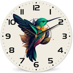 Wall Clock, Abstract Colorful Eagle Flying Wall Clock Silent Non-Ticking Battery Operated Clock 10 Inch, Home Decor for Living Room, Kitchen, Bedroom and Office