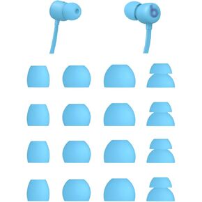 ALXCD Eartips Compatible with Beats Flex Earbuds, S/M/L/D 4 Sizes 8 Pairs Soft Silicone Eargels Replacement Earbuds Tips Ear Tips, Compatible with Beats Flex, 8 Pairs (BLUE)