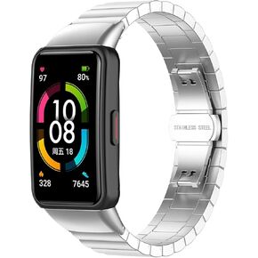 Strap for HUAWEI Band 6/ Honor Band 6, Stainless Steel Replacement Strap/Band