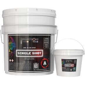 راتنجات مضادة للرصاص: طلقة واحدة | مجموعة راتنجات إيبوكسي صلبة بنسبة 100% (3 جالون) خالية من المذيبات، طبقة نهائية لامعة مكونة من مكونين - مركبات عضوية متطايرة منخفضة! الاستخدام الصناعي، الكراجات، الأرضيات، الخشب، الأكريليك والمزيد! (واضح) in Kuwait