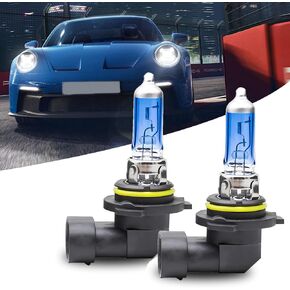 Pack-2 Halogen High Beam Light Replacements, 12V Super Bright 360 Degrees Shockproof Vehicle Lighting Accessories, Universal Automotive Low Beam Light for Truck SUV Car (White Light #9005)