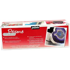 Pebeo Fantasy Prisme, Pearlescent Multi-Surface Oil-Based Paint with Honeycomb Finish, Premium Art Supplies, Set of 10 Assorted Colors, 45 ml Bottles, 6x20ml