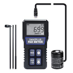 PAR Meter for Reef Tank Waterproof PAR Meter Aquarium IP68 Quantum Sensor PPFD Meter Data Logger, Full-Spectrum Quantum PAR Meter with 79" Cable and 37" Solid Telescopic Pole Included