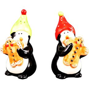 Iconikal Ceramic Salt & Pepper Shaker Set, Penguin