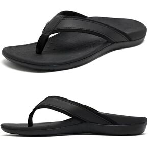 MEGNYA Comfortable Orthotic Plantar Fasciitis Toe Post for Mens, Lightweight Casual Sandals for Foot and Heel Pain Relief, Orthopedic Walking Flip-Flops with Arch Support
