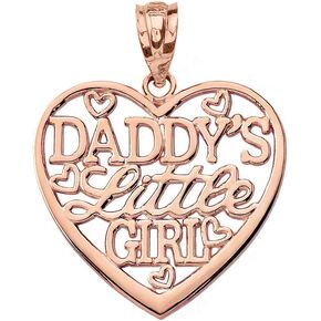 Claddagh Gold Beautiful 'Daddy's Little Girl' Heart Shaped Necklace Pendant