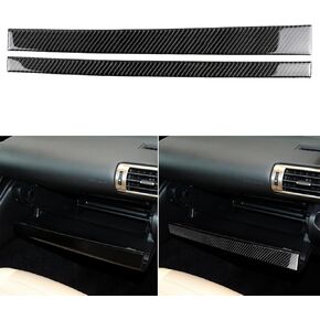 غطاء لوحة القيادة CD للوحة السيارة متوافق مع Lexus IS250 2014 2015 / IS200t 2016 2017 / IS300 2016-2020 / IS350 2014-2020 ملحقات الكسوة الداخلية من ألياف الكربون باللون الأسود - B