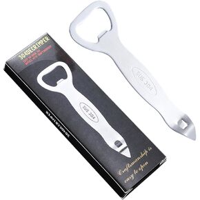 Stainless Steel Bottle Opener, Beer Bottle Openers,2 in 1 bottle cap opener for can punching and bottle opening,perfect for camping and traveling(1,Silvery)