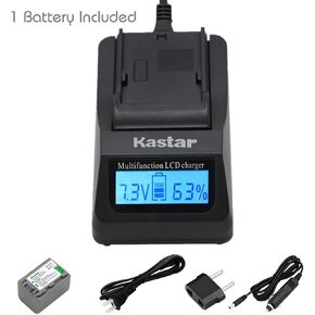 Kastar Ultra Fast Charger(3X faster) Kit and Battery (1-Pack) for Sony NP-FP70 and Sony DCR-30, DVD92, DVD103, DVD105, DVD202, DVD203, DVD205, DVD304, DVD305, DVD403, DVD404, DVD405, DVD505, DVD602, DVD605, DVD653, DVD703, DVD705, DVD755, DVD803, DVD805, 