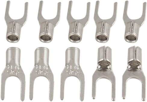 uxcell 10 Pcs 4.3mm Uninsulated Crimp Spade Fork Terminal Cable Lug in Saudi Arabia