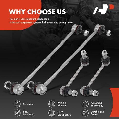 A-Premium Set of 4, Front & Rear Sway Bar Link Stabilizer Link Kit Compatible with Honda Pilot 2016-2023, Passport 2019-2023 & Acura MDX 2014-2020/2022-2023 in Saudi Arabia