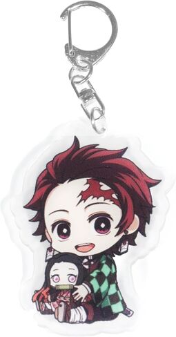 Demon Anime Slayer Keychain Figure, Cute Anime Acrylic Keychain Bag Decoration, Gift For Fans in Saudi Arabia