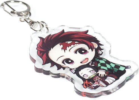 Demon Anime Slayer Keychain Figure, Cute Anime Acrylic Keychain Bag Decoration, Gift For Fans in Saudi Arabia
