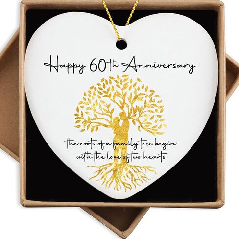 50th Wedding for Couple Ornament Keepsake Sign Heart Plaque 50th Anniversary Marriage Gifts for Wife Husband Parents 50 Year Ideas in Saudi Arabia