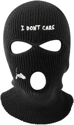 FitBest 3 فتحات بالاكلافا الشتاء غطاء الوجه الكامل قناع التزلج الدافئة محبوك بالاكلافا للرجال النساء في الهواء الطلق ركوب الدراجات التزلج الأسود in Kuwait