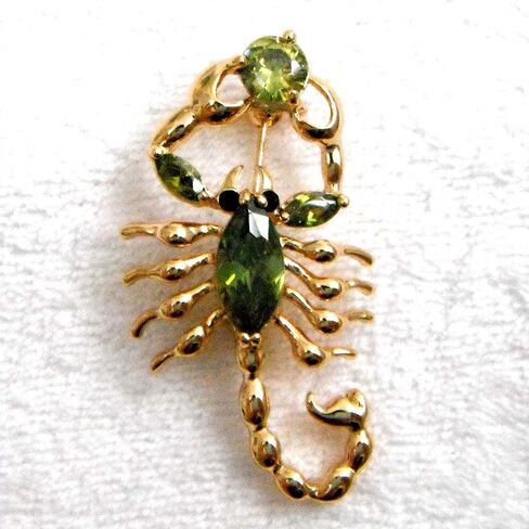 Navachi 18k Gold Plated Copper Cubic Zirconia Zircon Scorpion Brooches Pins in Saudi Arabia