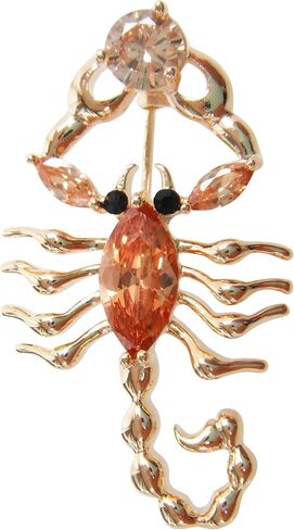 Navachi 18k Gold Plated Copper Cubic Zirconia Zircon Scorpion Brooches Pins in Saudi Arabia