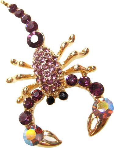 Navachi 18k Gold Plated Copper Cubic Zirconia Zircon Scorpion Brooches Pins in Saudi Arabia