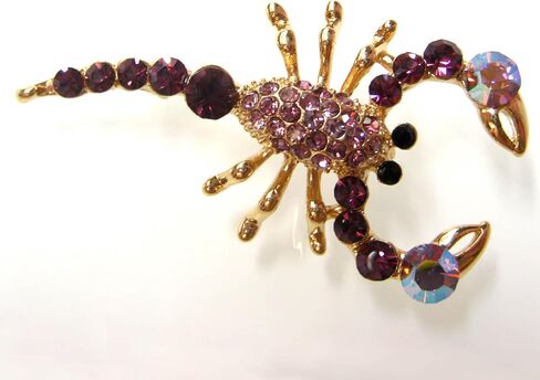 Navachi 18k Gold Plated Copper Cubic Zirconia Zircon Scorpion Brooches Pins in Saudi Arabia