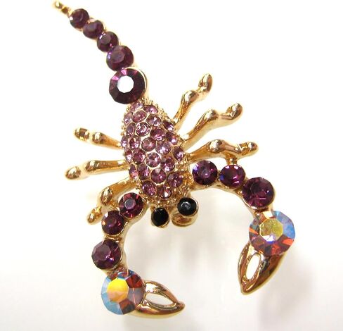 Navachi 18k Gold Plated Copper Cubic Zirconia Zircon Scorpion Brooches Pins in Saudi Arabia