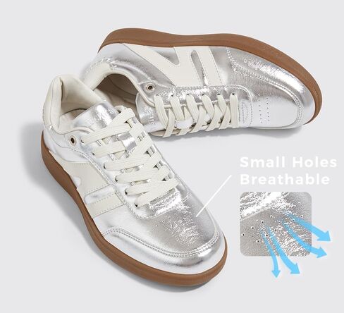 LUCKY STEP Women Classic Retro Gum Sole Fashion Sneakers Casual Tennis Skate Shoe Genuine Leather Walking Footwear Anti Slip Trainers in Saudi Arabia