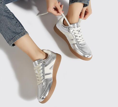 LUCKY STEP Women Classic Retro Gum Sole Fashion Sneakers Casual Tennis Skate Shoe Genuine Leather Walking Footwear Anti Slip Trainers in Saudi Arabia