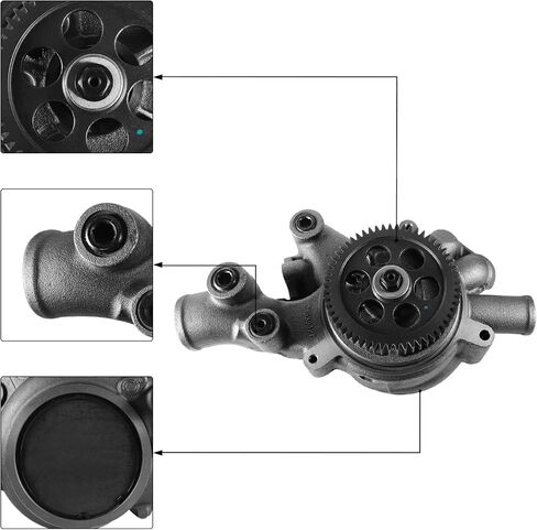 23531257 23535017 23532542 23530427 مضخة مياه OE لاستبدال ديترويت 60 سلسلة 12L 12.7L EGR محرك ديزل in Saudi Arabia