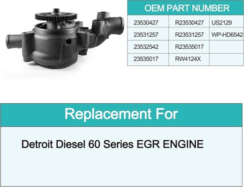 23531257 23535017 23532542 23530427 مضخة مياه OE لاستبدال ديترويت 60 سلسلة 12L 12.7L EGR محرك ديزل in Saudi Arabia