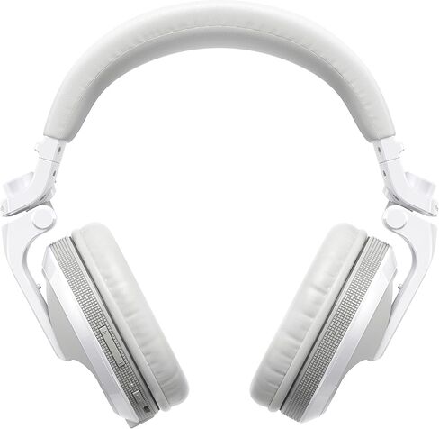 Pioneer DJ HDJ-X5BT-W - Closed-Back, Bluetooth-Compatible, Circumaural DJ Headphones with 40mm Drivers, 5Hz-30kHz Frequency Range, Detachable Cable, and Carry Pouch - White & Mixer Accessory in Kuwait
