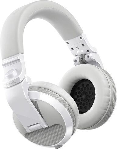 Pioneer DJ HDJ-X5BT-W - Closed-Back, Bluetooth-Compatible, Circumaural DJ Headphones with 40mm Drivers, 5Hz-30kHz Frequency Range, Detachable Cable, and Carry Pouch - White & Mixer Accessory in Kuwait