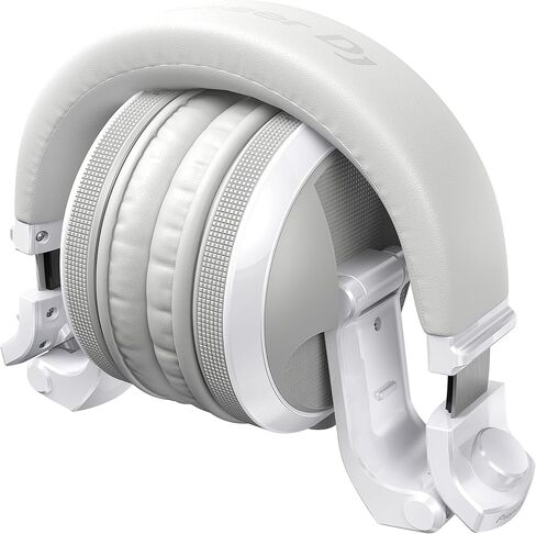 Pioneer DJ HDJ-X5BT-W - Closed-Back, Bluetooth-Compatible, Circumaural DJ Headphones with 40mm Drivers, 5Hz-30kHz Frequency Range, Detachable Cable, and Carry Pouch - White & Mixer Accessory in Kuwait
