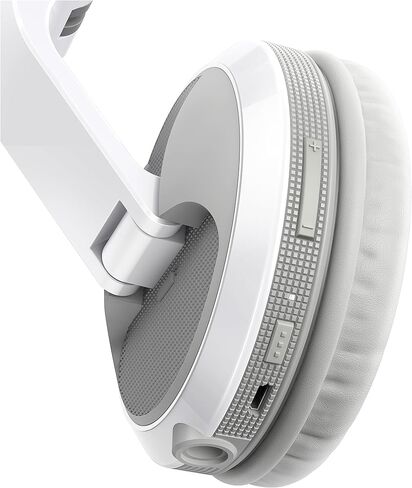 Pioneer DJ HDJ-X5BT-W - Closed-Back, Bluetooth-Compatible, Circumaural DJ Headphones with 40mm Drivers, 5Hz-30kHz Frequency Range, Detachable Cable, and Carry Pouch - White & Mixer Accessory in Kuwait