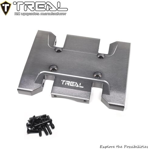 TREAL SCX10 Pro Center Skid Plate Aluminum 7075 CNC Billet Machined Upgrades Parts (Green) in Saudi Arabia