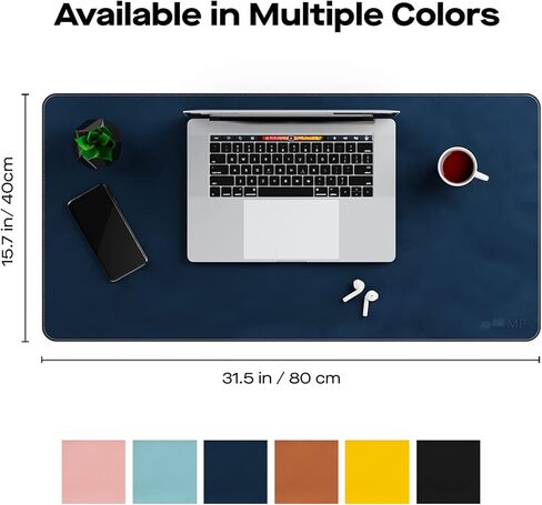 Mobile Pixels Desk Pad, Waterproof, Spill-Resistant, Non-Slip Base, Upscaled Stitched Large Extended PU Leather Protective Desk Mat for Keyboard, Mouse and Monitors 31.5" x 15.75"(Graphite Black) in Saudi Arabia