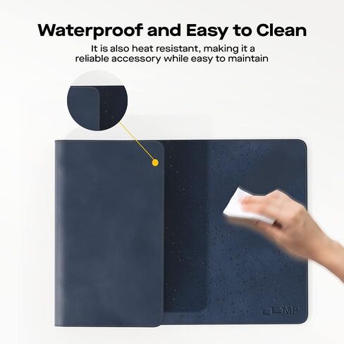 Mobile Pixels Desk Pad, Waterproof, Spill-Resistant, Non-Slip Base, Upscaled Stitched Large Extended PU Leather Protective Desk Mat for Keyboard, Mouse and Monitors 31.5" x 15.75"(Graphite Black) in Saudi Arabia