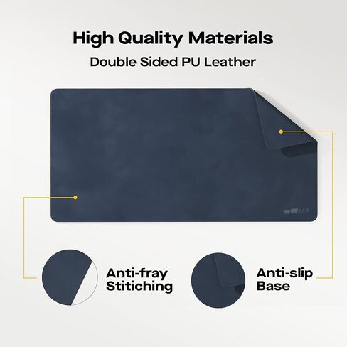 Mobile Pixels Desk Pad, Waterproof, Spill-Resistant, Non-Slip Base, Upscaled Stitched Large Extended PU Leather Protective Desk Mat for Keyboard, Mouse and Monitors 31.5" x 15.75"(Graphite Black) in Saudi Arabia
